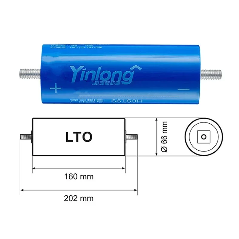 100% Eredeti, Igazi Kapacitás Yinlong 66160 2.3 V 45Ah Lítium Titanate ITO Akkumulátor Cella a Car Audio Napenergia Rendszer