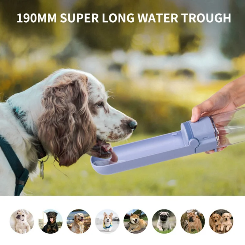 420ML Portable Pet Palack Kutya Nagy Kapacitású Szivárgásmentes Inni Adagolók Ivó Szabadtéri Utazási Kellékek