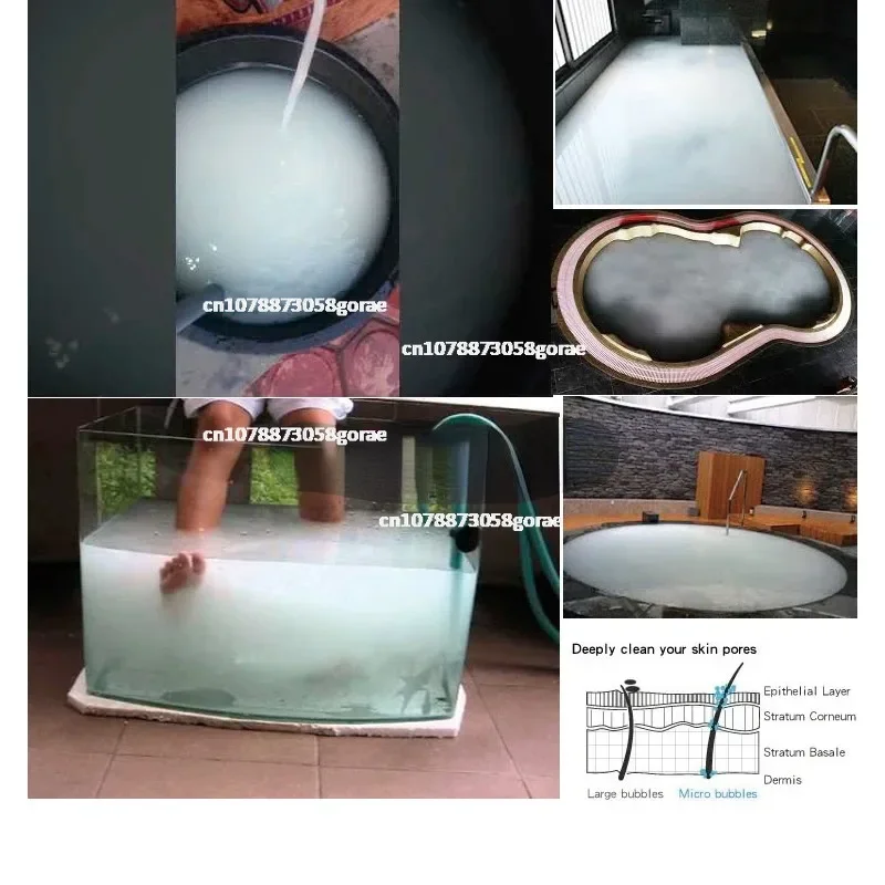 5L/perc Függőleges Buborék-Generátor Hidroterápia Micro Buborék Wellness-Káddal Rendszer Tiszta Bőr