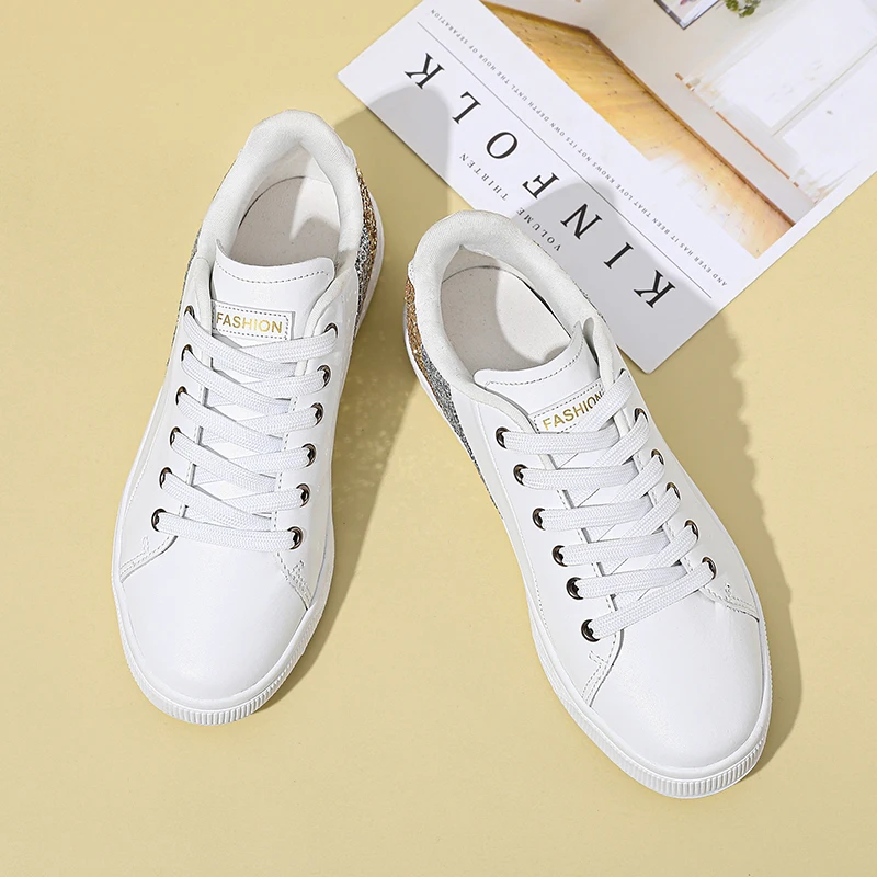 A kis fehér cipő női új őszi sokoldalú alkalmi női cipő diák tavaszi, őszi lapos sport testület cipő