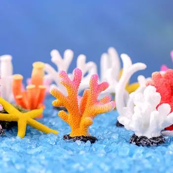 Színes Műgyanta Akvárium Mini Mesterséges Korallzátony Dekoráció, Akvárium Korall Kő Táj Dísz Akvárium Tartozékok
