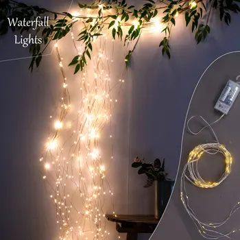 2m Hatalom Suppply LED RGB Ág Fények Room Decor Wthtimer Led-Vízesés Fények Esküvői karácsonyfa Dekoráció Otthon DIY