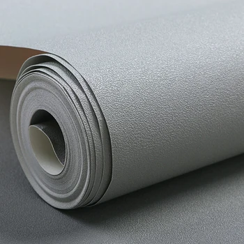 Modern egyszínű Szürke Háttérképet Roll Sima Fal Papír Vízálló PVC Nappali Hálószoba Ruha Bolt Falak lakberendezés