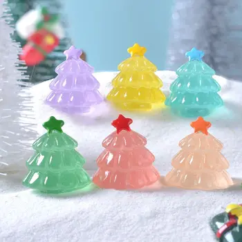10 Db Világító Karácsonyfa Figurák Autó, Dísztárgyak, Növények Micro Táj Izzó Mini Szobor Cserepes Kerti Kiegészítők