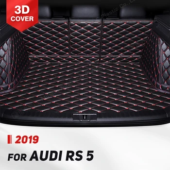 Auto Teljes Lefedettség Csomagtartóban Mat Az Audi RS 5 2019-Ellenes Piszkos Bőr Autó Csomagtartó Fedél Pad Rakomány Bélés Belső Védő Kiegészítők