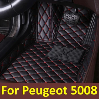Autó Szőnyeg A Peugeot 5008 P87 2017~2022 Automata Luxus Bőr Szőnyeg Szőnyeg Tartós Pad Szőnyegek Belső Alkatrészek Autó Tartozékok