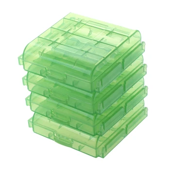 Csomag 4 DB AA / AAA Akkumulátor Tároló Kemény tok, Box-Zöld