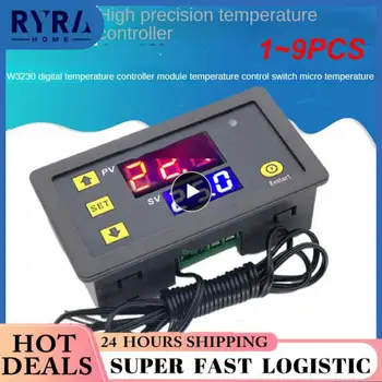 1~9PCS 12V 24V AC110-220V Szonda vonal 20A Digitális Hőmérséklet-szabályozás LED Kijelző Termosztát fűtési/Hűtési Ellenőrzési Eszköz