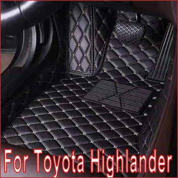 Autó Szőnyeg Toyota Highlander Hét Üléssel 2015 2016 2017 2018 2019 2020 2021 Egyéni Auto Láb Párna Belső Kiegészítők