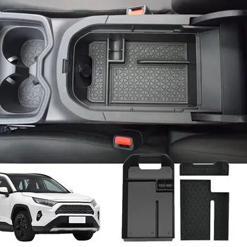 Autó Szervező Doboz Tálca Modul Autó középkonzol Kartámasz Tároló Doboz Automatikus Belső Kiegészítők Toyota RAV-4 2019 2020 2021