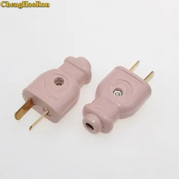 ChengHaoRan AC 10A 250V áram 2pin csatlakozó fehér férfi Elektromos Plug hosszabb Tápkábel-Csatlakozó 2 pin