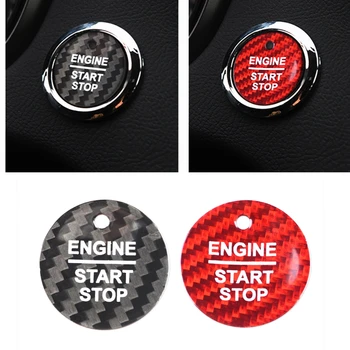 Szénszálas Fekete Motor Gombot Fedezni Ford F150 Explorer Mondeo 2016-18