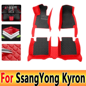 Autó Szőnyeg A SsangYong Kyron 2005~2014 Védő Pad Luxus Auto Mat Bőr Szőnyegek A Szőnyeg Szett Autós Tartozékok Micro Kyron