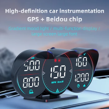 3 Képernyő Kapcsolat GPS Sebességmérő HUD Head Up Display, Digitális Riasztó, fedélzeti Számítógép, Autó Teherautó MPH Autó Módosítás Szelvény