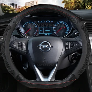 Autó Kormánykerék-Fedezze D Alakú Bőr Az Opel Astra 2015-2021 Corsa Combo Mokka 2018-2021 Grandland X Insignia CT 2017-2021