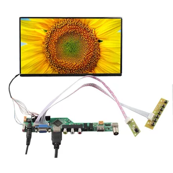 HD MI VGA-AV USB LCD Vezérlő Igazgatóság 10.1 inch 1366x768 IPS LCD Képernyő