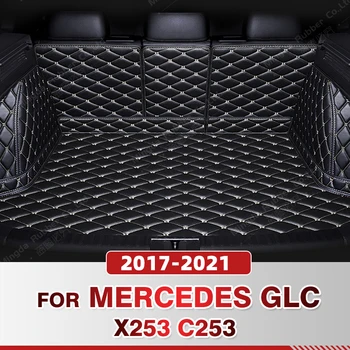 Teljes Lefedettség Csomagtartóban Szőnyeg Mercedes Benz GLC Osztály X253 C253 2017-2021 20 19 18 Autó fedezet Pad Belső Védő Kiegészítők