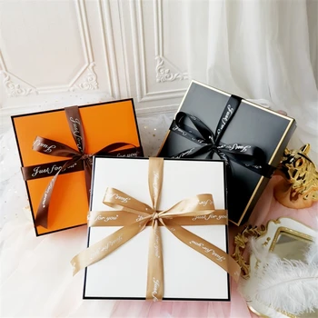 5db Fehér/Fekete/Rózsaszín/Orange Ajándék Dobozok Valentin Nap Csomagolás Kézzel készített Kifejezetten Parti Baba Zuhany Esküvői Szívességet