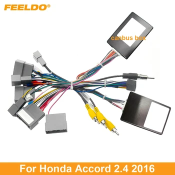 FEELDO Autó 16pin Tápkábel Kábelköteg Adapter Honda Accord 2.4 (2016) Telepítési Egység Kábel