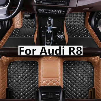 Szín Megfelelő Egyéni Autós Szőnyeg Audi R8 2007-2014 Év Környezetbarát Bőr Belső Tartozékok