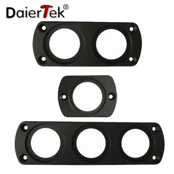 DaierTek DIY Autós USB Töltő Kapcsoló Voltmérő Panel szivargyújtó Volt méter 12v hálózati Aljzathoz Csatlakozó Panel Szerelhető tartó