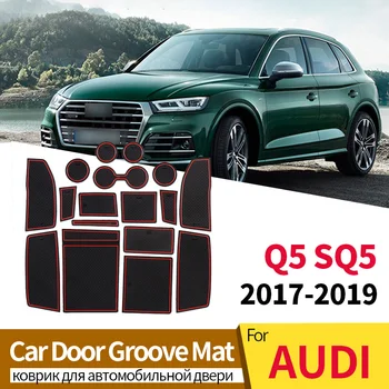 Az AUDI Q5 SQ5 FY 2017 To2019 Anti-Slip Kapu Nyílás Kupa Mat Ajtó Groove Csúszásmentes Pad Autó Belső Stílus Kiegészítők, autó Alkatrész