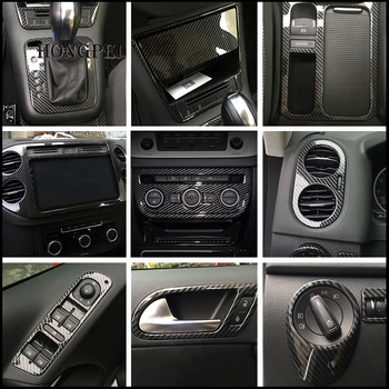 Autó Stílus lakberendezési Felszerelés Panel AC Ellenőrzés Készítő Borító Matrica Kárpitozás, VW Tiguan 2010-2015 autóalkatrész