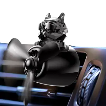 Bulldog Pilóta Illatosító Autó Rajzfilm Állat Pilóta Propeller Autó Odor Eliminator Autó Levegő Kilépő Rajongó Autóipari Szellőző Klipek