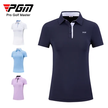 PGM Nyári Női Golf Rövid Ujjú Póló Női ruházat Ingek Sport Vékony Ruhát, Gyorsan száradó Lélegző Golf Tenisz Ruha S-XL