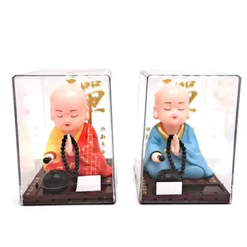 Műszerfal Autó Vicces Bólogat Napenergia Kínai Szerzetes Dekor Figura Dísz, Otthon Belső Fejét Ábra Díszek Kijelző