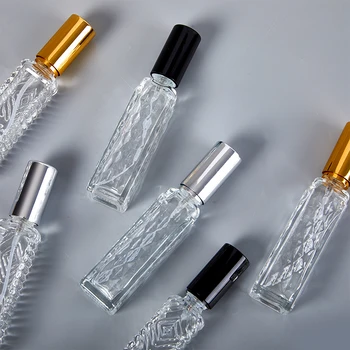 10ml Üveg Hordozható Újratölthető Parfüm Üveg Kozmetikai Tartály Üres Spray Porlasztó Utazási Al-üveg