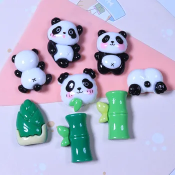 100 Új Aranyos Rajzfilm Mini Panda Sorozat Lapos Vissza Gyanta Scrapbooking DIY Ékszerek Kézműves Dekorációs Kiegészítők