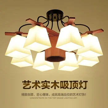 Tömör Fa Zen Új Kínai Stílusú Hálószoba, Étkező, Mennyezeti Lámpa, Antik Kínai Stílusú Teázó Privát Szoba, B & B Stílus