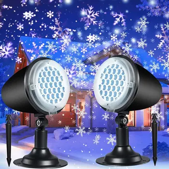 2 db Karácsonyi Projektor Hópehely Projektor LED Távoli Táj Világítás a Halloween Karácsony Esküvői Dekoráció