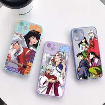 Forró Japán Anime Inuyasha Higurash Telefon tok IPhone 14 11 12 13 Mini Pro Max 8 7 Plus X XR XS MAX Áttetsző Matt Borító