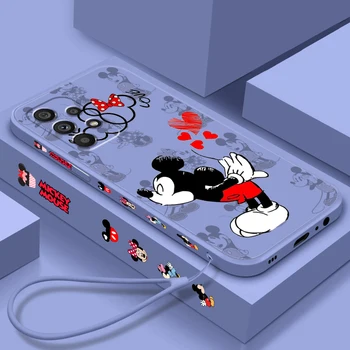 Disney Anime Mickey Minnie Folyadék Maradt a Kötél Samsung A52 A53 S A32 A33 a51-es A71 A21S A13 A73 A50 A72 A12 A23 5G Telefon Esetében
