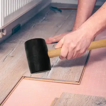 Gumi Kalapács kétoldalas tömör gumi fejét a padló burkolás T alakú gumikalapácsot A Padló Fa Fogantyú