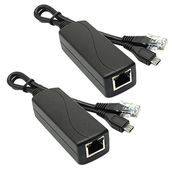 2X Micro-USB-POE Splitter 48V, Hogy 5V2A/3A Mini USB Tápegység Nemzeti Szabvány Okos Telefon Töltés