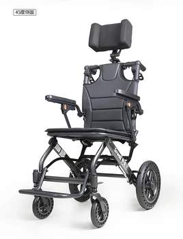 Többfunkciós, Összecsukható Kerekesszék a ElderlyPortable Wheelchai Könnyű, Összecsukható,ultrakönnyű Kocsi, Ülj le