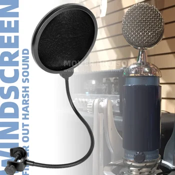 A Kék Szikra Digitális Mikrofon Szélvédő Dupla Réteg Por Képernyő Mikrofon Anti Pop Szűrő Szélvédő Szélálló Pajzs