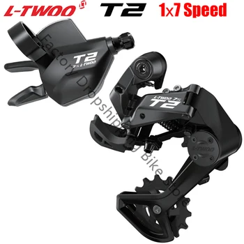 LTWOO T2 1x7 Sebesség MTB Kerékpár Átviteli Készletek 7S Trigger Shifter Stabilizálni Csillapító Rendszer-Hátsó Váltó Eredeti Kerékpár Alkatrészek
