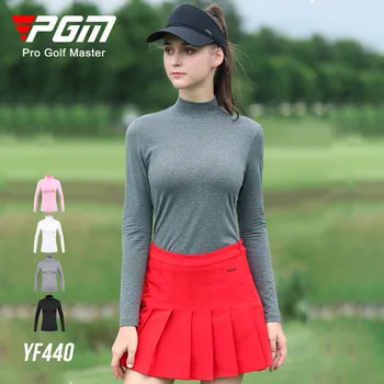 PGM új termékek golf női mélypont ing őszi-téli stand-up gallér, hosszú ujjú póló, meleg női felső